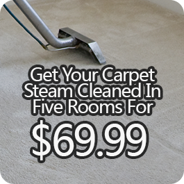 Get Your Carpet Steam Cleaned In Five Rooms for $69.99